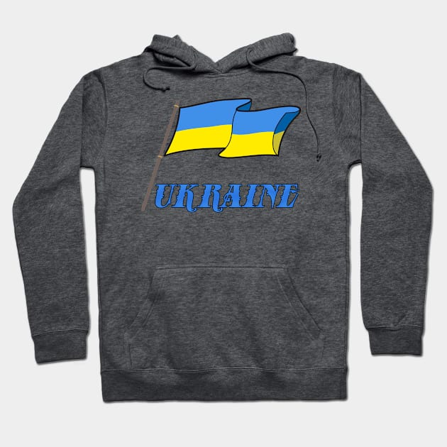 Ukrainian flag Hoodie by tashashimaa